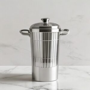 Home asparagus steamer pot with basket